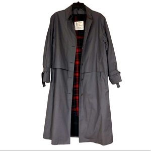 London Fog Maincoats Women’s Gray Vintage Trench Coat, Size 8 Regular